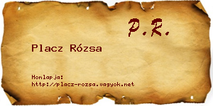 Placz Rózsa névjegykártya